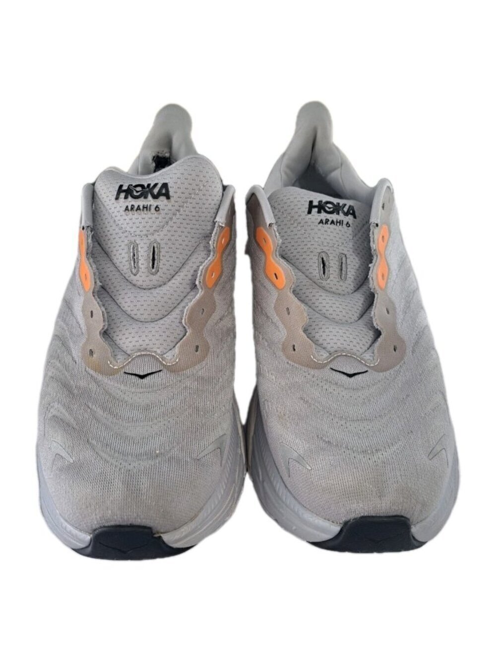 Hoka One One Men's 10.5 Wide Arahi 6 White Sneakers No Laces FLAW